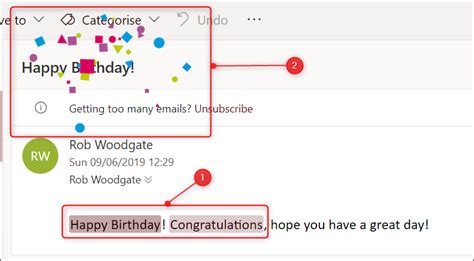 Step 3 Place your cursor on the part of the email where you need to insert the emoji. . How to make congratulations confetti in outlook email